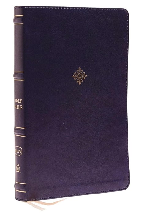 NKJV Thinline Bible, Navy, Thumb Indexed, Red Letter
