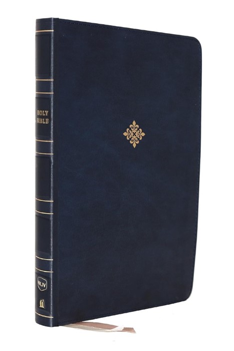 NKJV Thinline Bible, Large Print, Leathersoft, Blue