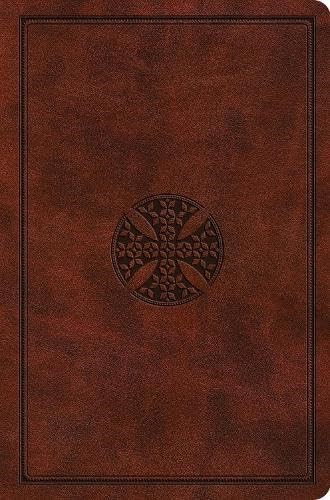 ESV Value Compact Bible, Chestnut, Mosaic Cross Design