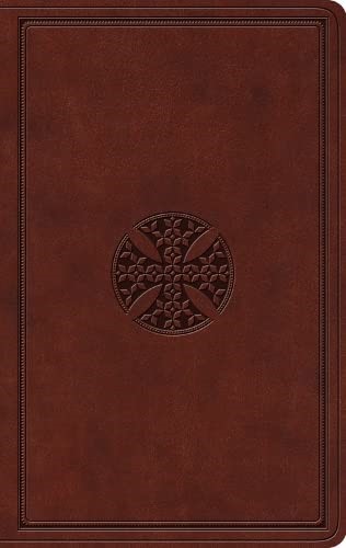ESV Value Thinline Bible, Brown, Mosaic Cross Design