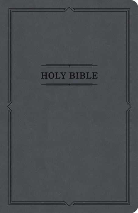 KJV Thinline Bible, Value Edition, Charcoal Leathertouch
