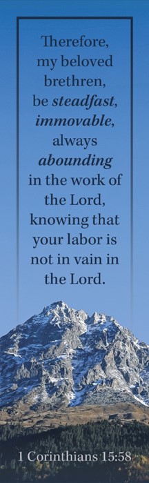 Inspirational Bookmark: Be Steadfast (pack of 25)