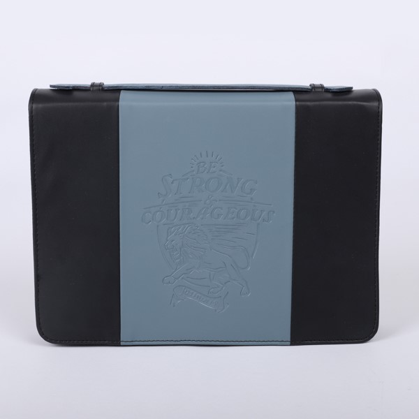 Bible Cover Strong & Courageous Imitation Leather Large