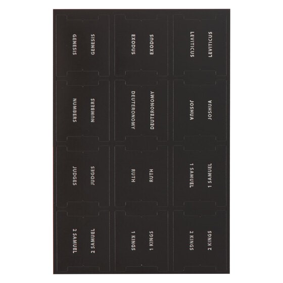 Black And Silver Bible Indexing Tabs