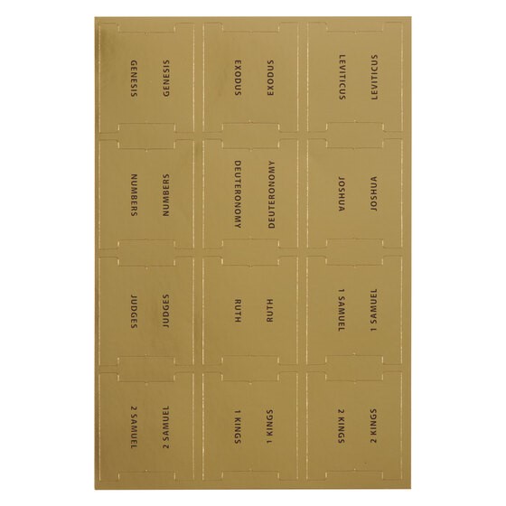 Bible Indexing Tabs For Gold Gilt-Edged Bibles