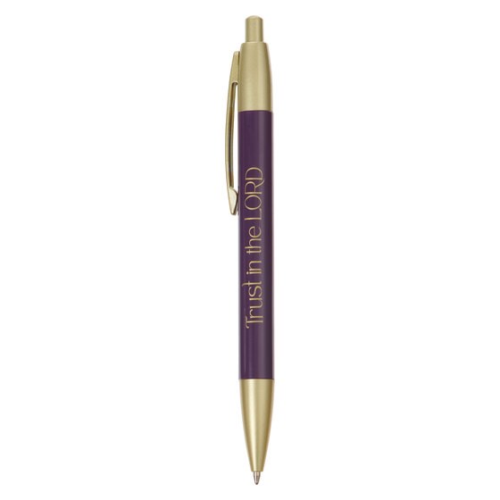 Trust In The Lord Purple Gift Pen - Proverbs 3:5