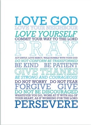 Love God (Blue Mix) By Preditos - A4 Print