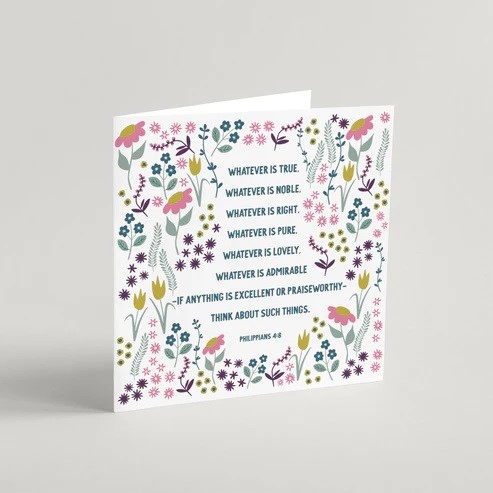 Whatever Is True Greeting Card & Envelope