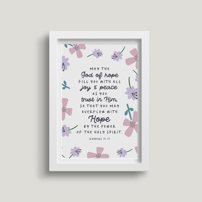 May the God of Hope (Petals) A4 Print