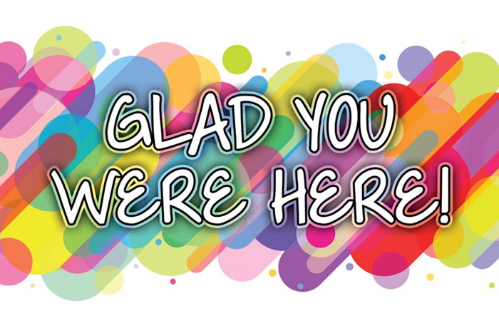 Glad You Were Here Postcard (pack of 25)