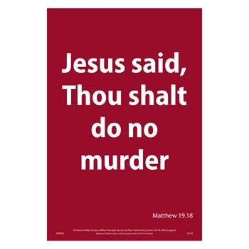 Waterproof Scripture Poster: Matthew 19:18