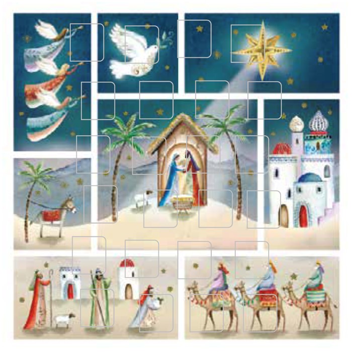 The Christmas Story Advent Calendar Card