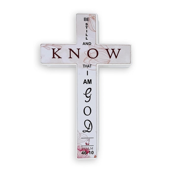 Large Standing Cross – Be Still And Know That I Am God