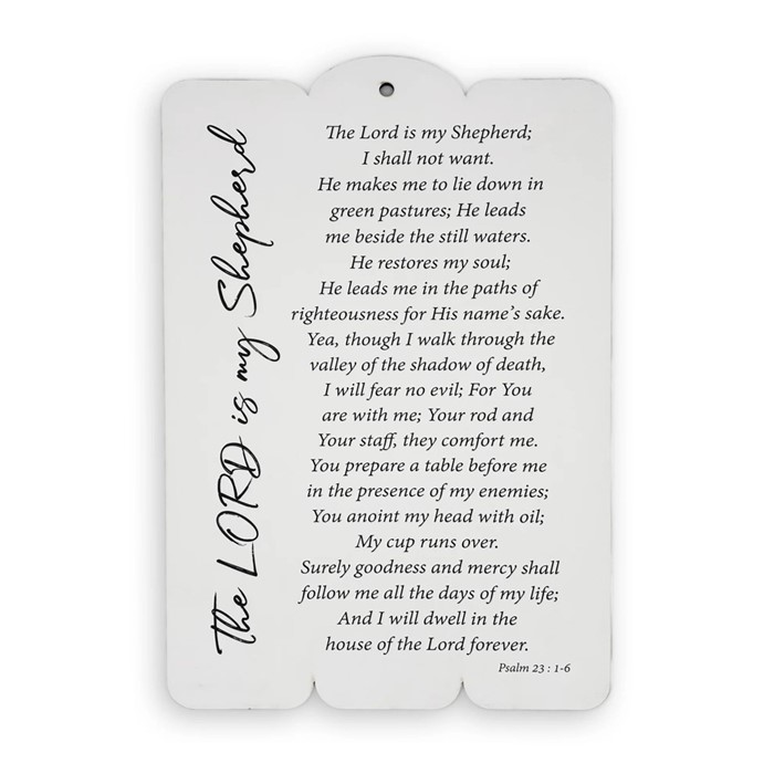Wooden Wall Plaque – The Lord Is My Shepherd (Psalm 23)