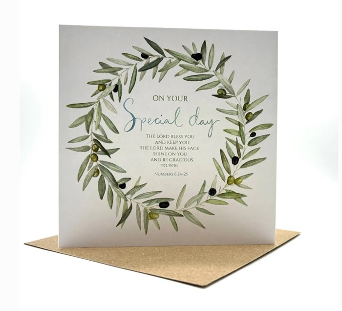 Special Day Wreath Card (Blank Inside)