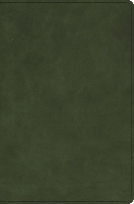 CSB Personal Size Bible, Zipper Closure, Olive Calfskin