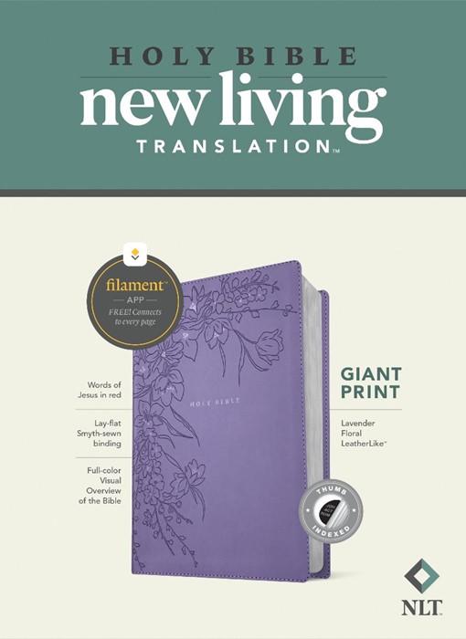 NLT Giant Print Bible, Filament Enabled, Lavender, Indexed