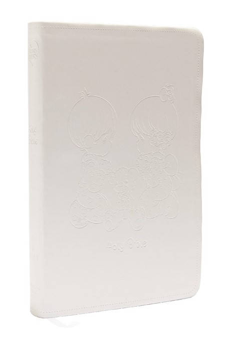 NRSVCE, Precious Moments Bible, White, Leathersoft