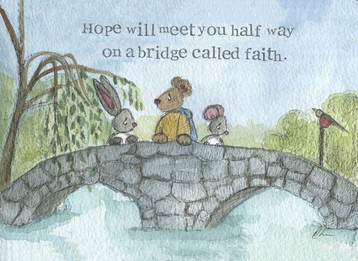 Bridge Called Faith Encourgement Print, A