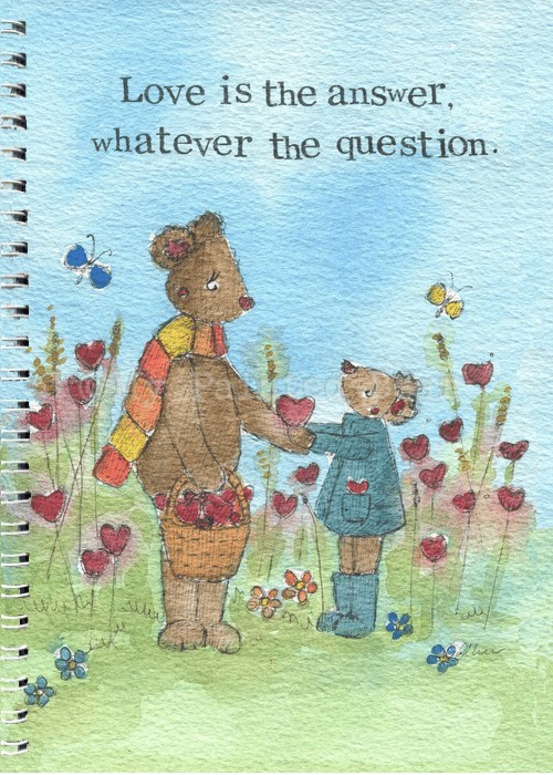 Spiral Notebook Journal 50 Pages Love Is The Answer