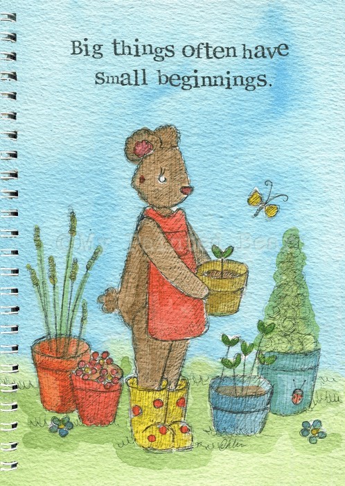 Spiral Notebook Journal 50 Pages Small Beginnings
