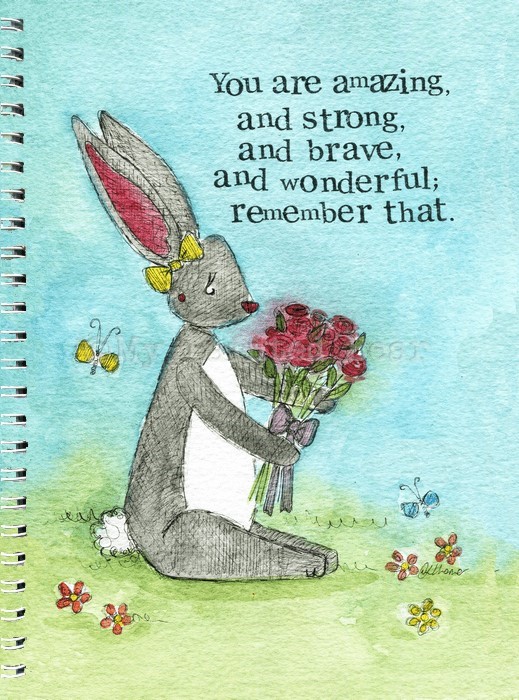 Spiral Notebook Journal 50 Pages You Are Amazing Single Card