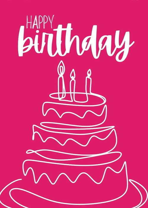 Happy Birthday Card (pack of 6)