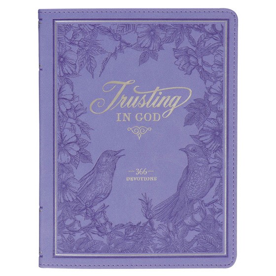 Trusting in God Lavender Faux Leather Devotional