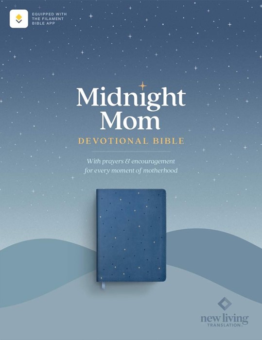 NLT Midnight Mom Devotional Bible, Starlit Navy
