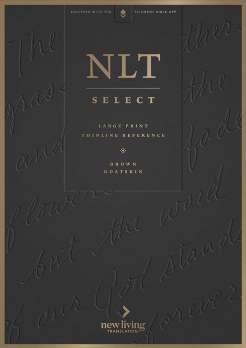 NLT Select Large Print Thinline Reference Bible, Brown