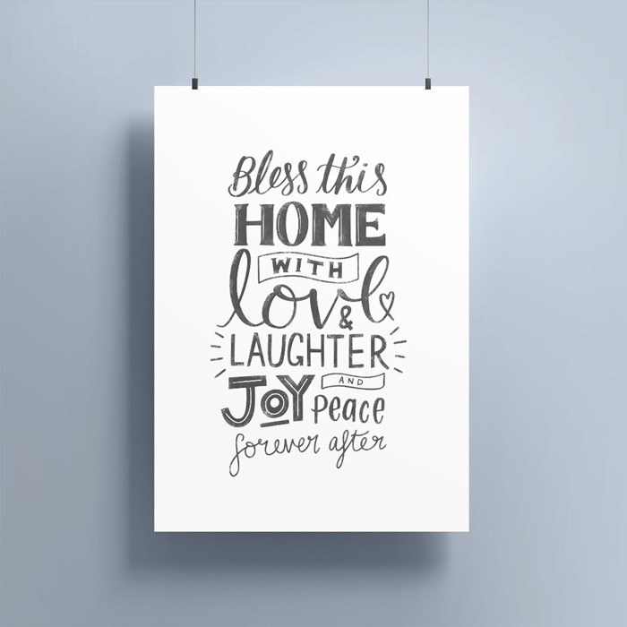 Bless This Home A5 Print