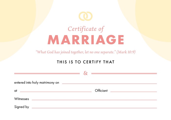 ETC Marriage Certificate A4 Landscape (pack of 10)