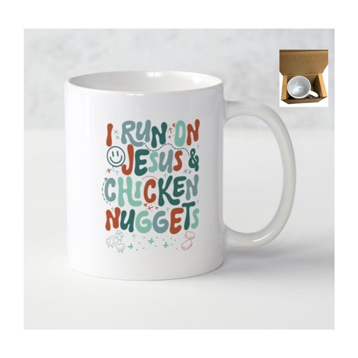 I Run On Jesus & Chicken Nuggets Mug
