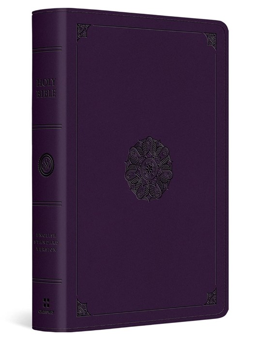 ESV Large Print Bible, Trutone, Lavender, Emblem Design