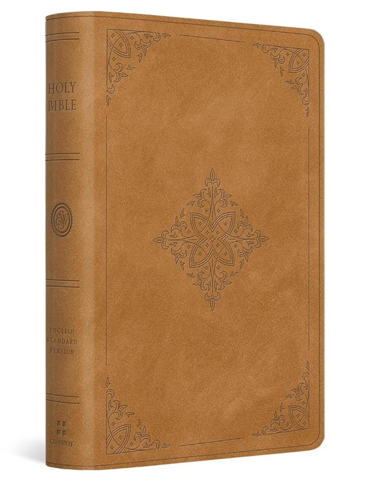 ESV Large Print Bible, Trutone, Nubuck Caramel