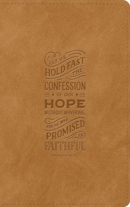 ESV Thinline Bible, Red Letter, Trutone, Nubuck Caramel