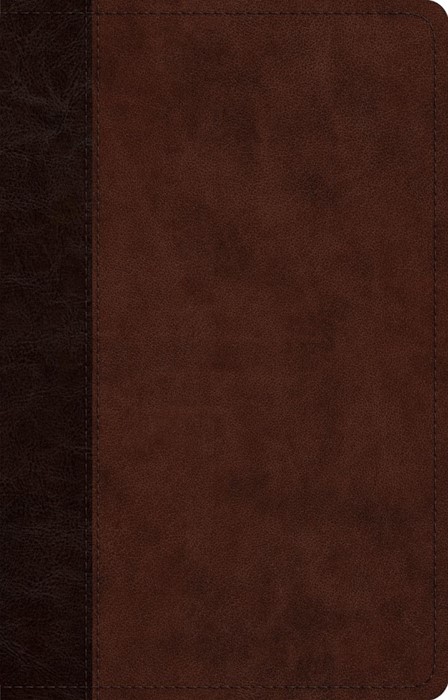 ESV Large Print Thinline Reference Bible, Brown/Walnut