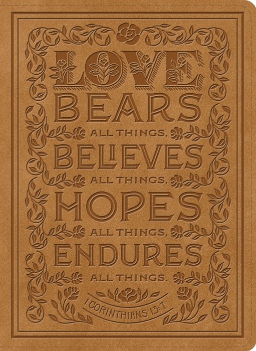 ESV Single Column Journaling Bible, Trutone, Nubuck Caramel