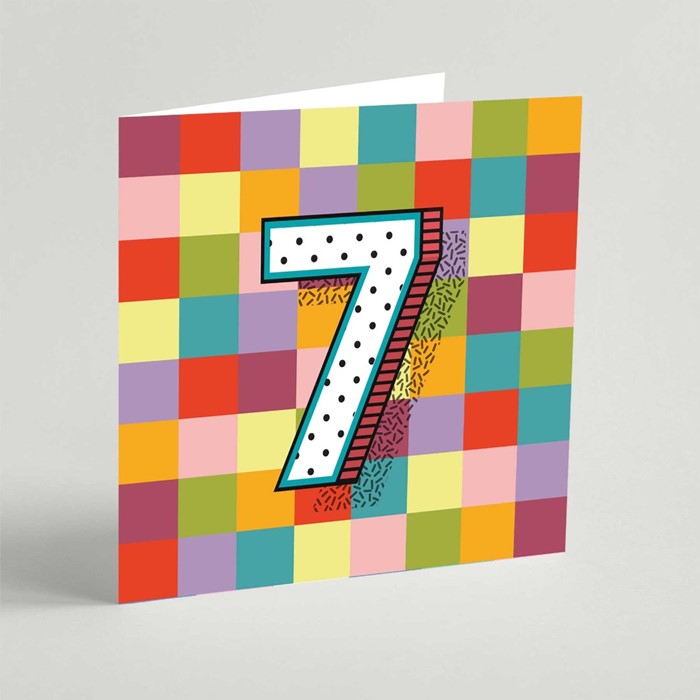 Seven Birthday Square Card