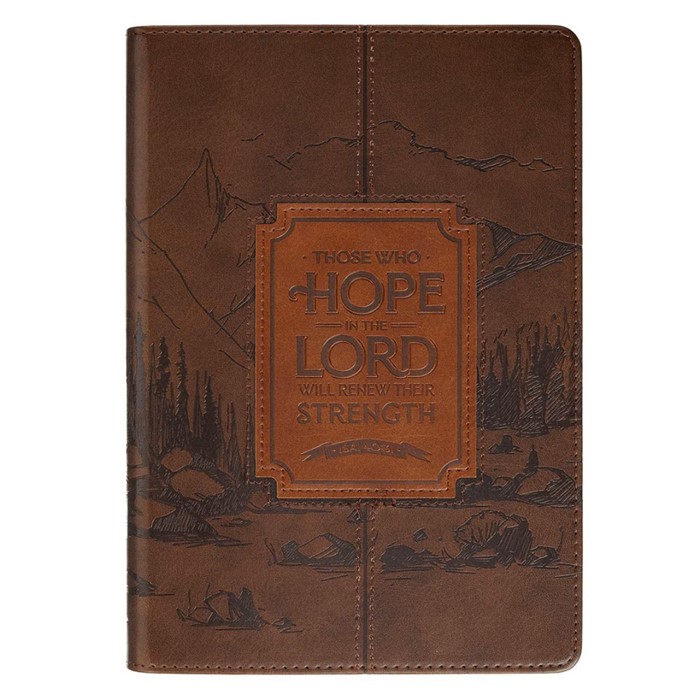 Hope in the Lord Chestnut Brown Faux Leather Classic Journal