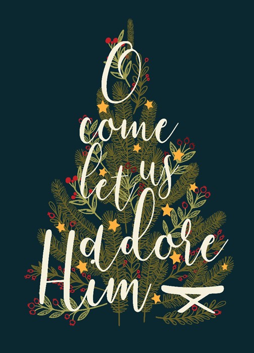 O Come Let Us Adore Him Christmas Cards (pack of 10)