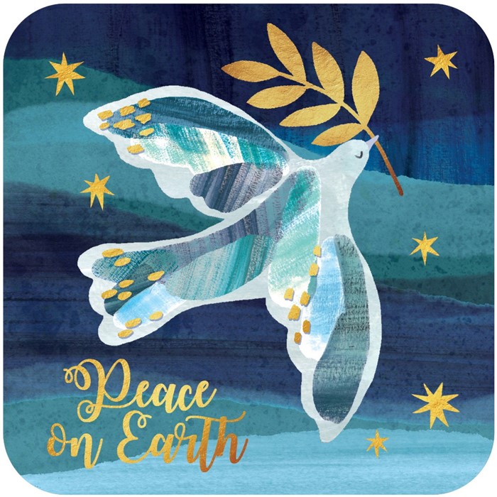 Dove Of Peace Christmas Coaster