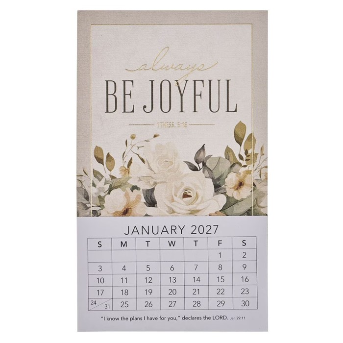 2027 Mini Magnet Calendar: Be Joyful