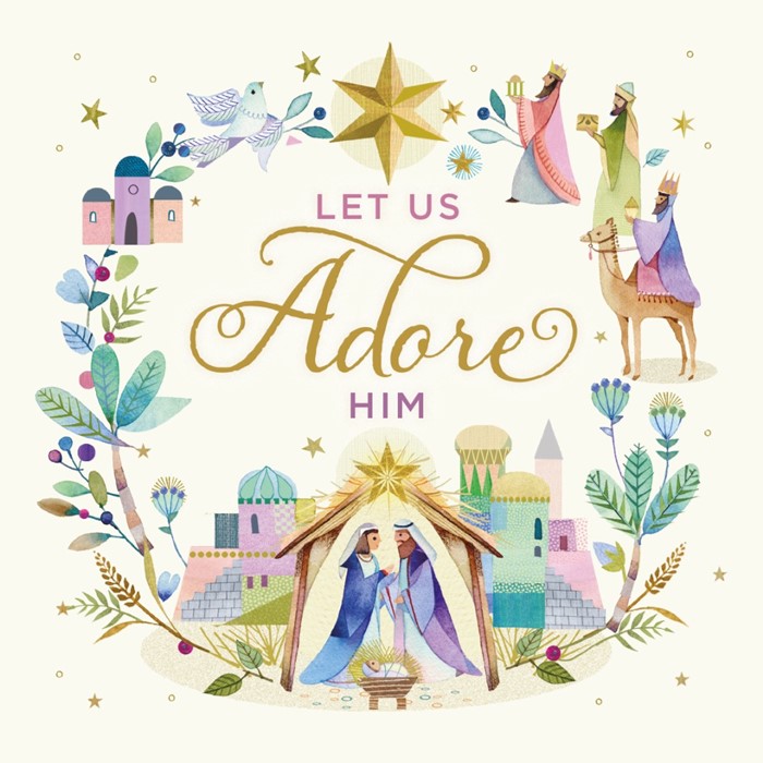 Compassion Charity Christmas Cards: Let Us Adore Him (10 Pac