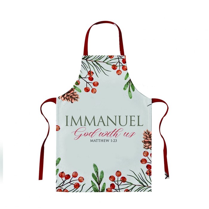 Immanuel God With Us Apron - 100% Cotton
