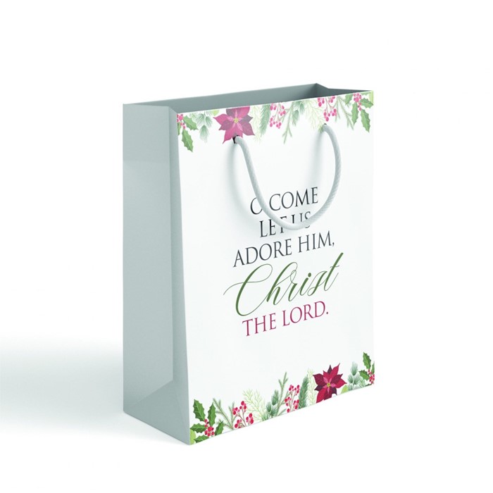 O Come Let Us Adore Him Gift Bag With Carry Handles