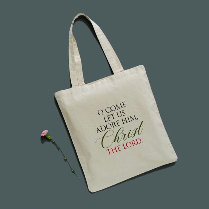 O Come Let Us Adore Him Canvas Tote Bag