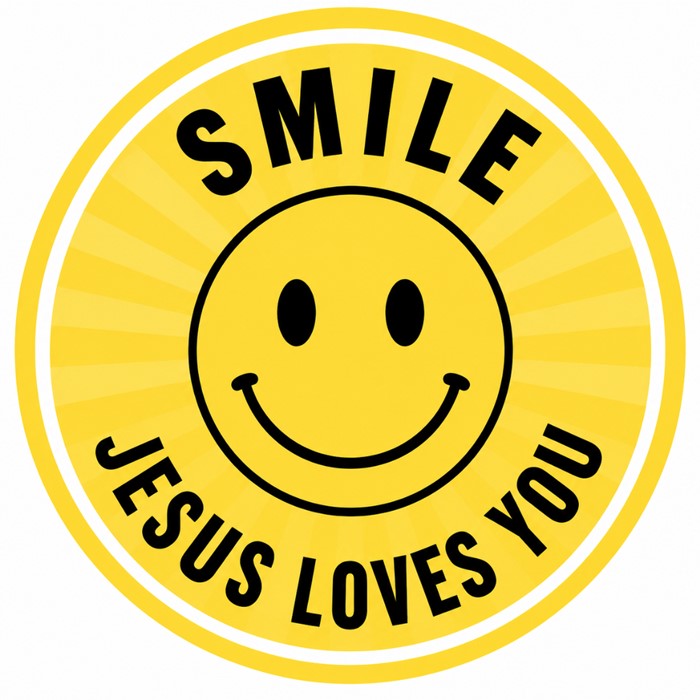 Smile Jesus Loves You Stickers (Pack of 48)