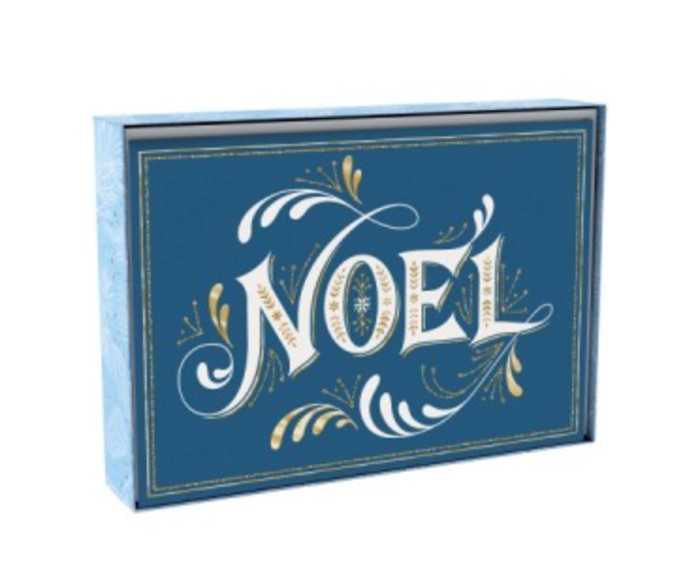 Christmas Boxed Cards: Blue Noel (Pack Of 16)