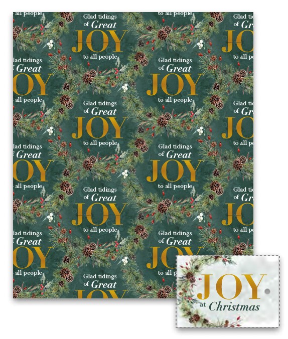 Gift Wrap: Joy (4 Pack)